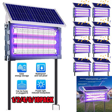 Solar Bug Zapper Outdoor Mosquito Zapper 4500V Waterproof Rechargeable Fly Trap