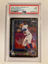 2025 Topps Chrome - Mookie Betts #50 Black Refractor /10 PSA 9