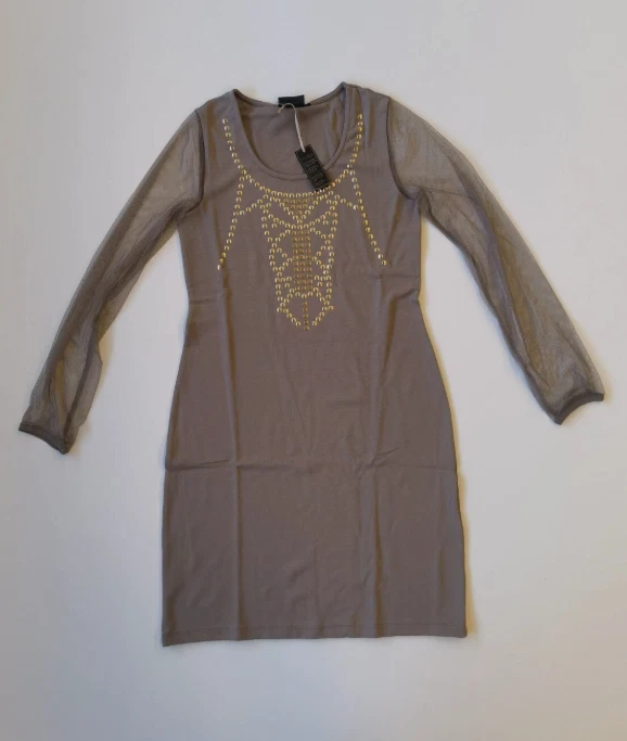 bpc Damen Mini Damenkleid Kleid Damenkleid Mesh braun gold NEU Größe 36 38 40 - Bild 1 von 1