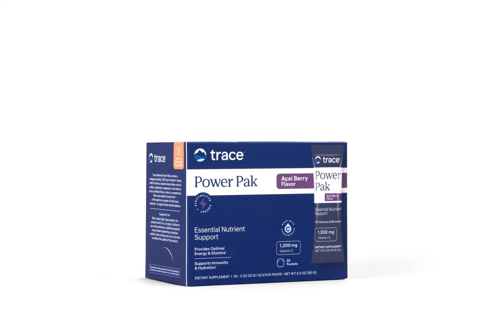 Электролит Trace Minerals Stamina Power Pak Acai Berry, 30 пакетов