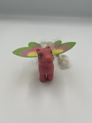 1988 My Little Pony BABY LADY FLUTTER  Pink & Green Butterfly Wings  Vintage
