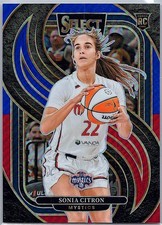 2025 Select Premier Red and Blue Prizms /399 Sonia Citron Washington Mystics