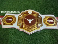 Texas Longhorns Championship Legacy Title Belt Adult's Size 4MM Brass