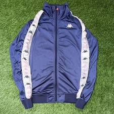 Kappa Mens Track Jacket Blue/White Full-Zip S...
