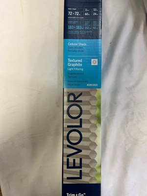 LEVOLOR 72-in x 72-in Light Filtering Cordless Cellular Shade Graphite 2893615