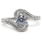 1CT Heat Treated Moissanite 925 Solid Sterling Silver Ring Sz 8 MM5-7 — photo 1