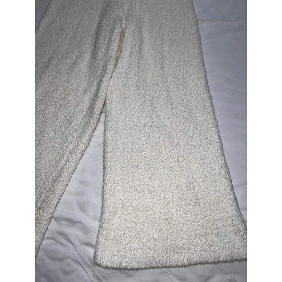 Pantalones Skims Acogedores Tejidos Boucle Talla Grande 4X/5X Hueso Tiro Alto Peluche Ropa de Salón Foto 4 de 4