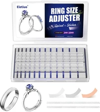 Invisible Ring Size Adjuster Set for Loose Rings,2 Style Spiral Ring Reducer Jew