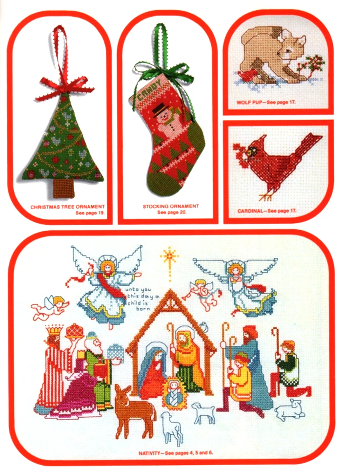 Christmas Stitchin' Cross Stitch Needlepoint Patterns by Current - Image 4 of 4