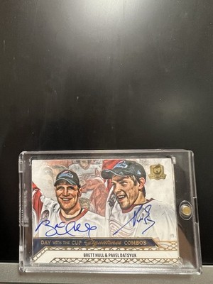2020 The Cup Day With The Cup Signatures Combo Brett Hull + Pavel Datsyuk Auto