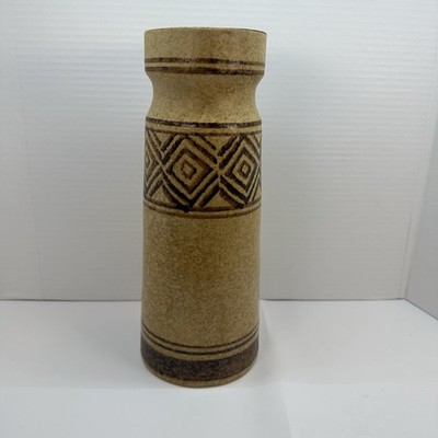 Mid-Century Glazed Robert Maxwell Pottery Craft Vase Stoneware USA 11.25 