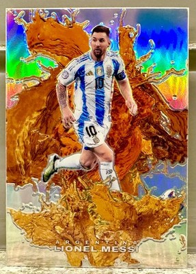 JERSEY NUMBER MATCH! 2024 Panini Lionel Messi Splash of Color Orange 10/50!