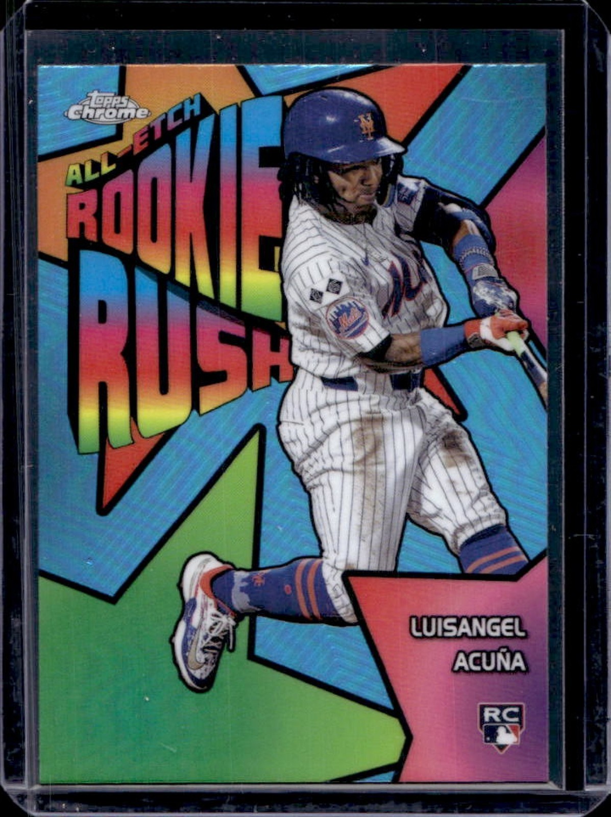 2025 Topps Chrome Luisangel Acuna All-Etch Rookie Rush RC #CERR-11 Mets