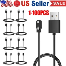 2.84mm 2-Pin Universal USB Data Charging Cable Magnetic Smart Watch Charger Lot