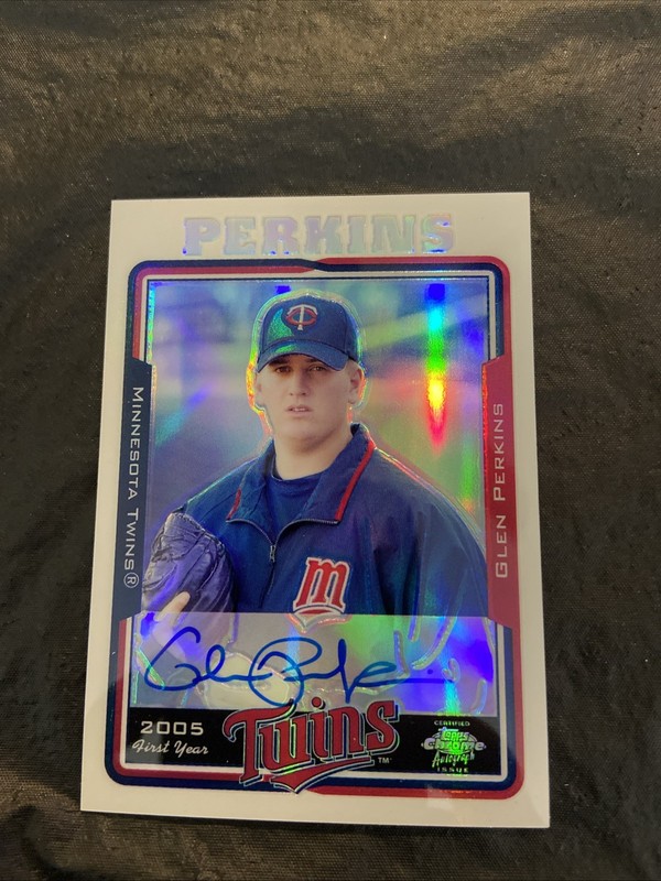 Glen Perkins 2005 Topps Chrome Autograph Rookie Refractor #241 /500 Minnesota 