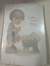 Precious Moments Postcard(10)&ndash;I&rsquo;ll Play My Drum for Him&ndash;Lightly Baptized by Time