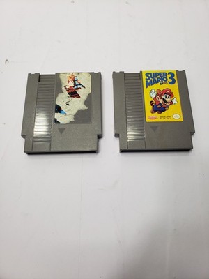 Lot Of 2 Nintendo NES Super Mario Bros & Super Mario Bros 3 Cartridge Tested