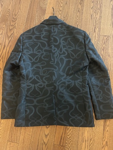 Men’s Express Black & Grey Snake Suit Jacket - Picture 2 of 5