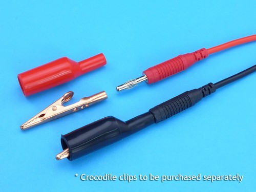 Plomos de silicona (14AWG) con tapones de plátano en ambos extremos (1 par rojo + negro) - Imagen 3 de 3