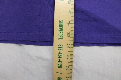 T-shirt vintage Porto Rico uomo XL viola manica corta punto singolo - Foto 6 di 7