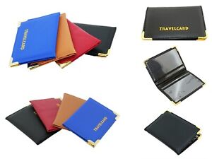 Leather Oyster Travel Bus Pass Rail Card Holder Wallet Cover Souvenir UK