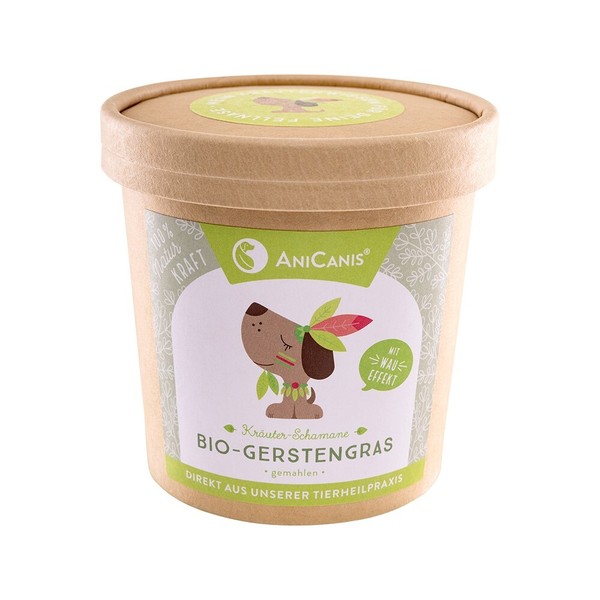 Anicanis Bio Gerstengras-Pulver FüR Hunde | ÜBersäUerung Darm Futterzusatz, 100G-image