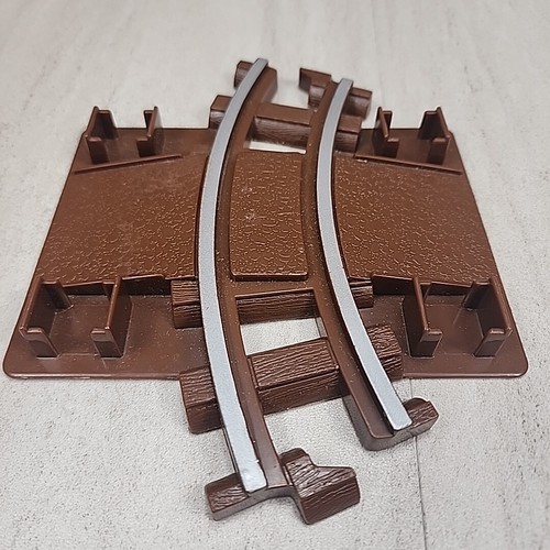 Lincoln Logs Rail Road Curved Crossing Train Track Original Building Set - Picture 2 of 4
