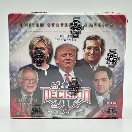 2016 Decision 24 Pack Box Factory Sealed Retail Box Donald Trump Clinton Cruz ++