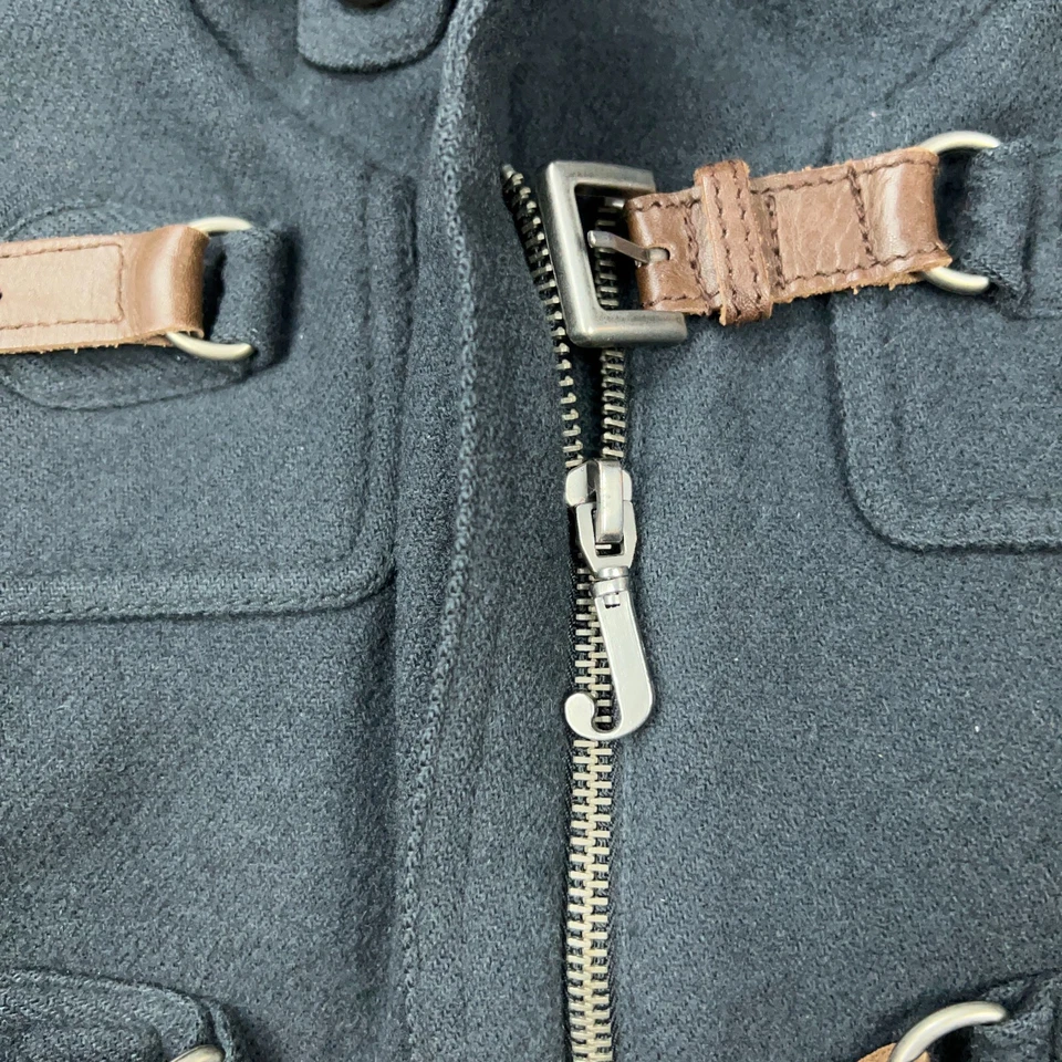 Abrigo de Colección Juicy Couture Para Mujer 8 Gris Con Capucha Aislante Hebilla Chaquetón Chaqueta Y2K Foto 4 de 4