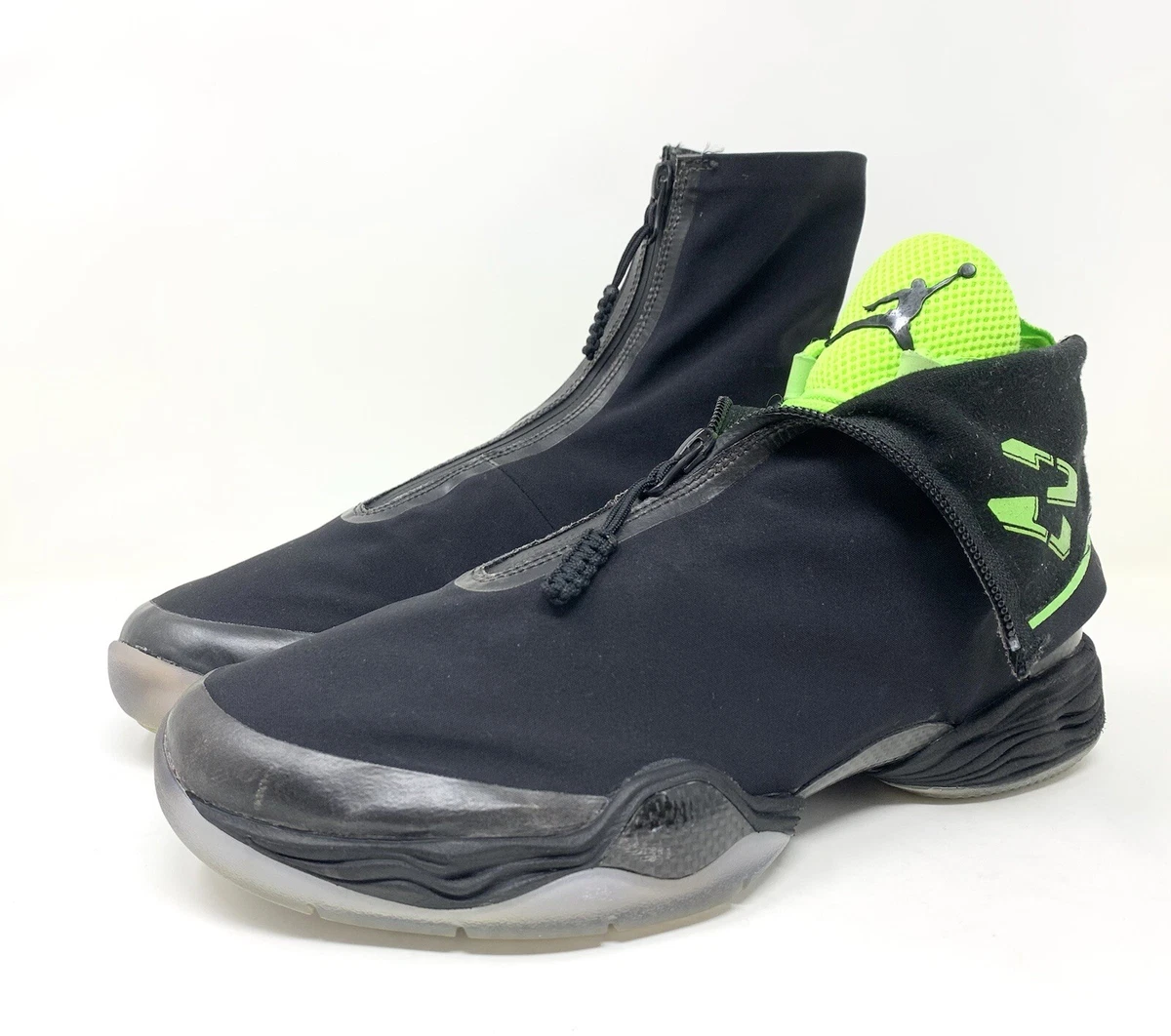 555109 010 Jordan 28 Stealth All-Star Black White Electric Green Volt 8 Men's