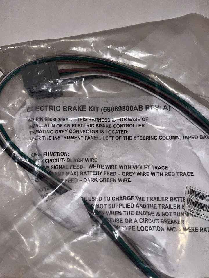 Chicote de freio elétrico, Chrysler Jeep Grand Cherokee 2012-2015 -NOVO - Imagem 4 de 4