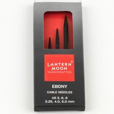 Lantern Moon Ebony Cable Knitting Needles Set of 3 3.25, 4.0, 5.0 mm, US 3,6,8