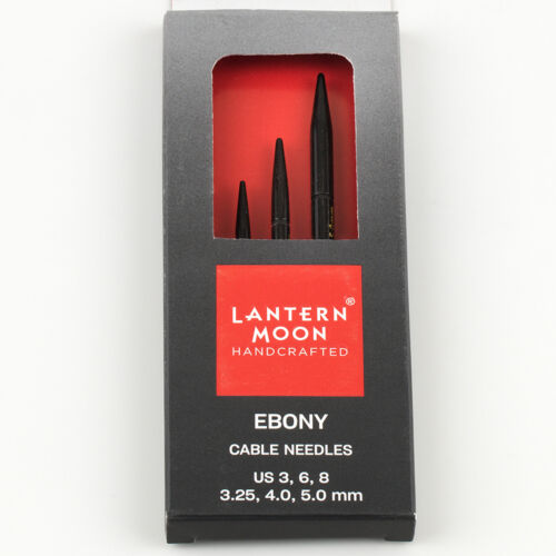 Lantern Moon Ebony Cable Knitting Needles (Set of 3) 3.25, 4.0, 5.0 mm, US 3,6,8 - Picture 1 of 2