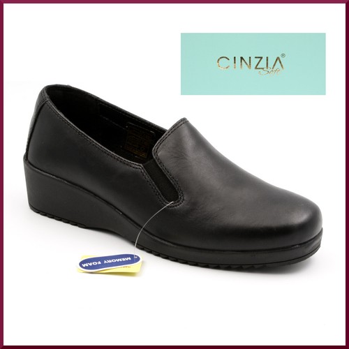 Adriana Del Nista Mocassini in pelle con zeppa - Feetclick ®