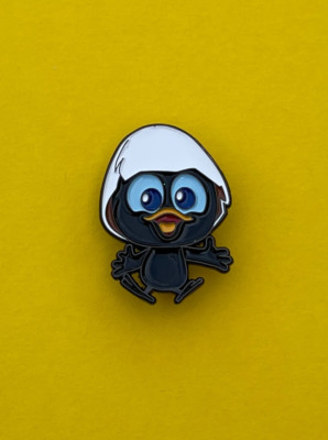 Pin/Anstecknadel/Emaille-Brosche/Badge für CALIMERO* Fans/schwarzes Küken