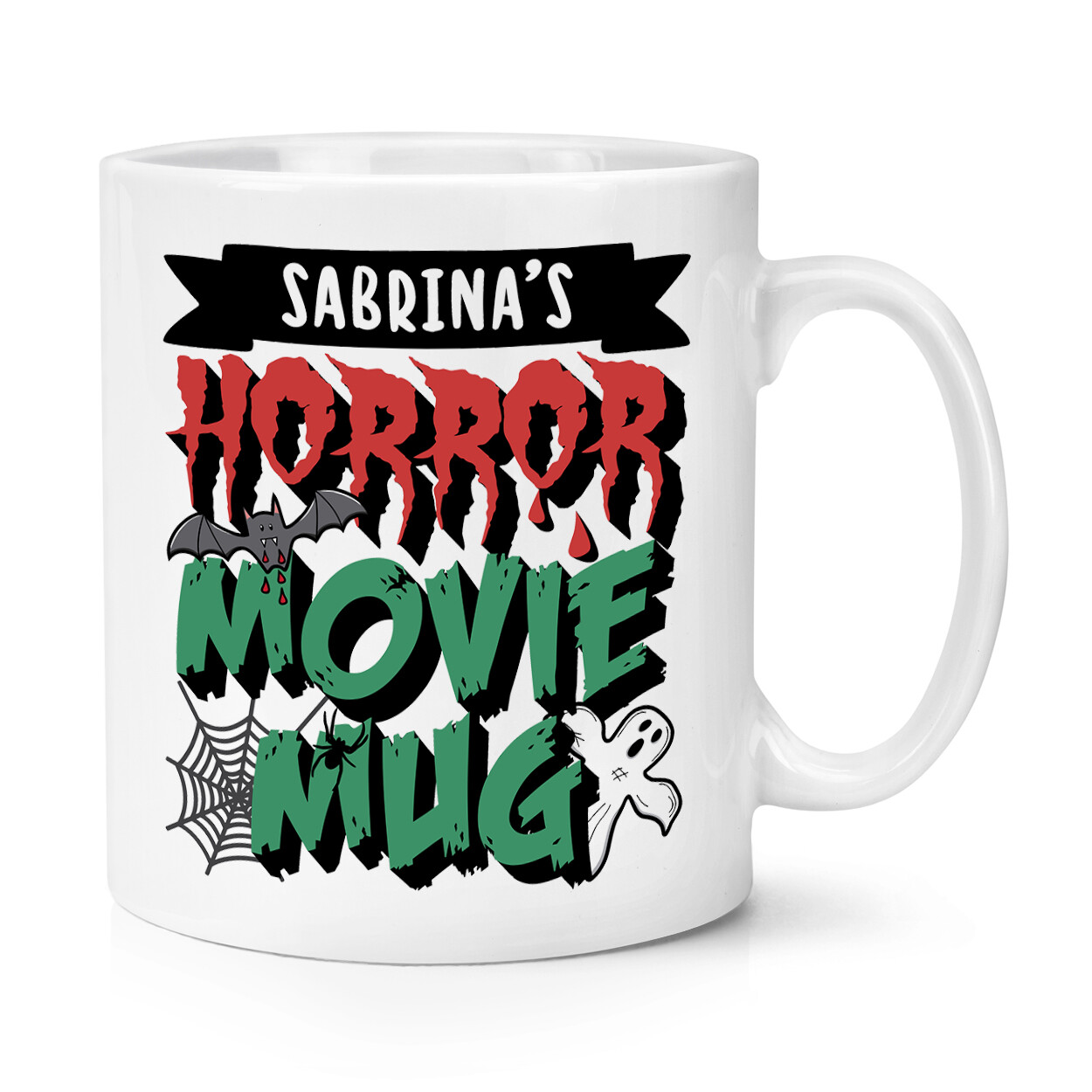Personalised Horror Movie Mug 10oz Mug Cup Halloween Mum Dad Sister Grandma