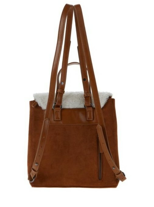 BearPaw Hickory Sherpa Buckle Pockets Backpack BEARPAW BUNGEE CORD BACKPACK BLACK – BEARPAW Shoes main image 4