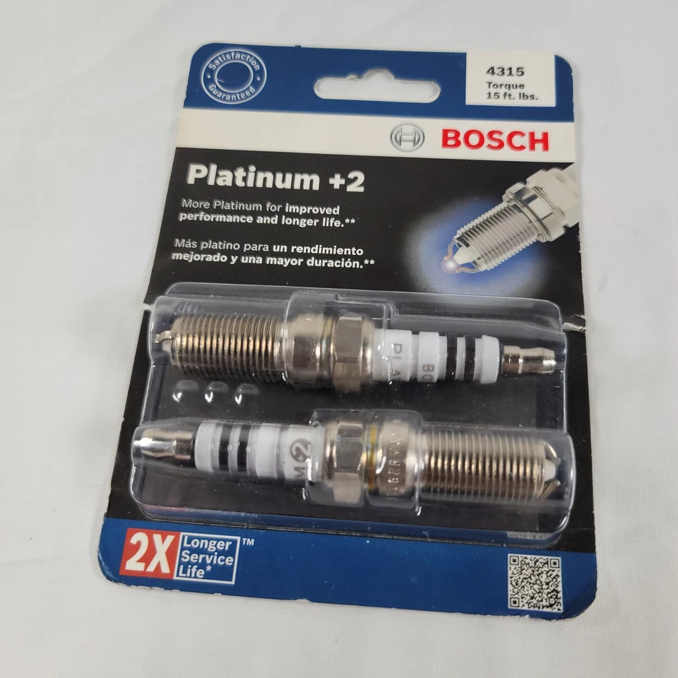 Bosch 4315 Platinum +2 bujías paquete de 2 par 15 libras Foto 3 de 4