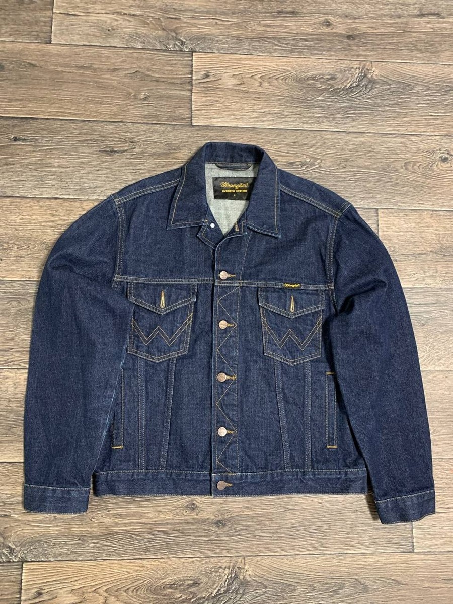 wrangler authentic western jeans jacket men size M | eBay