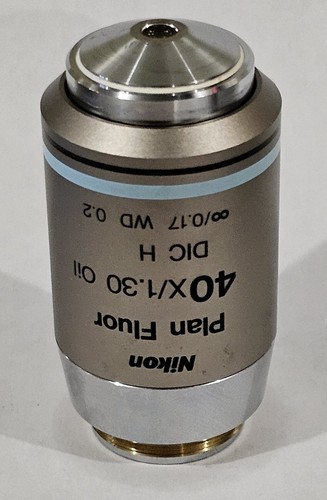 Nikon CFI Plan Fluor 40x/1.30 Oil ∞/0.17 WD0.2 DIC H obiettivo microscopio - Foto 3 di 6