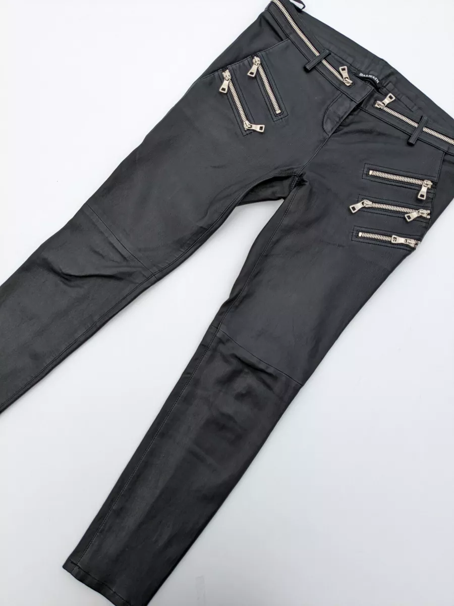 Balmain leather deals pants