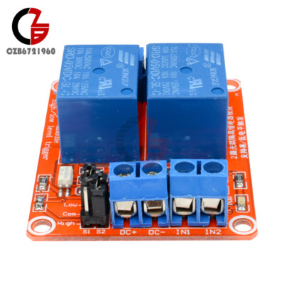 5V 2 Channel Relay Module With OPTO Isolation Support High and Low Level Trigger