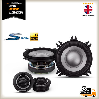Alpine S2-S40C S-Serie 140 Watt 4'' 2-Wege Auto Tür Komponenten-Lautsprecher