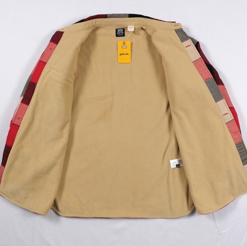 NEW! LEVI'S Gold Tab Plaid Jackson Flannel Worker Shirt Jacket Big E Men's M - Picture 7 of 10