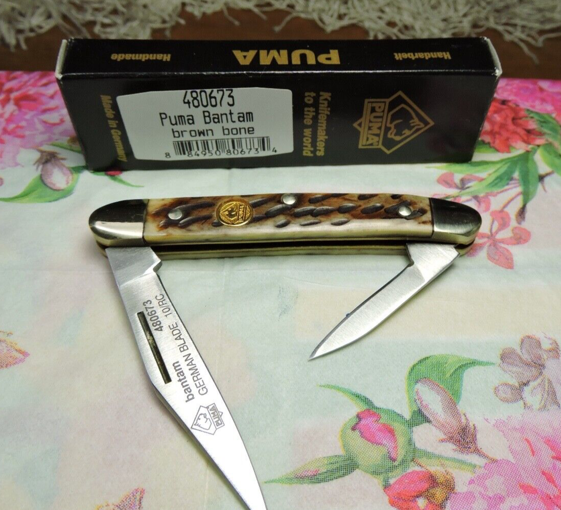 2008 Puma Pocket Knife, New/Box/Paper, Burnt Bone, Germany eBay