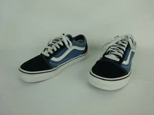 Vans Off The Wall Black Blue White Laced Classic Shoes ~ Men's 4 - Women's 5.5 ~