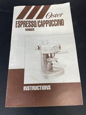 Oster 3470-82A Espresso/Cappuccino Instructio...