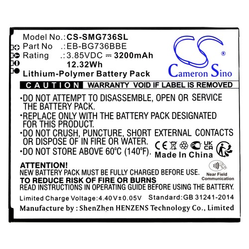 Battery for Samsung Galaxy Xcover 6 Pro SM-G736B SM-G736B DS EB-BG736BBE 3200mAh - 第 3/3 張圖片