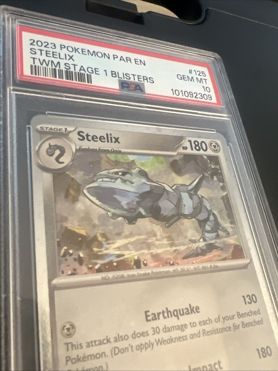 2023 POKEMON PARADOX RIFT 125 STEELIX Cosmos Holo Promo PSA 2023 POKEMON PARADOX RIFT 125 STEELIX Cosmos Holo Promo PSA