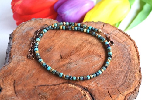 Kids Beaded Necklace – Unisex Handmade Jewelry Boho Choker Gift for Boys Girls - Picture 6 of 12